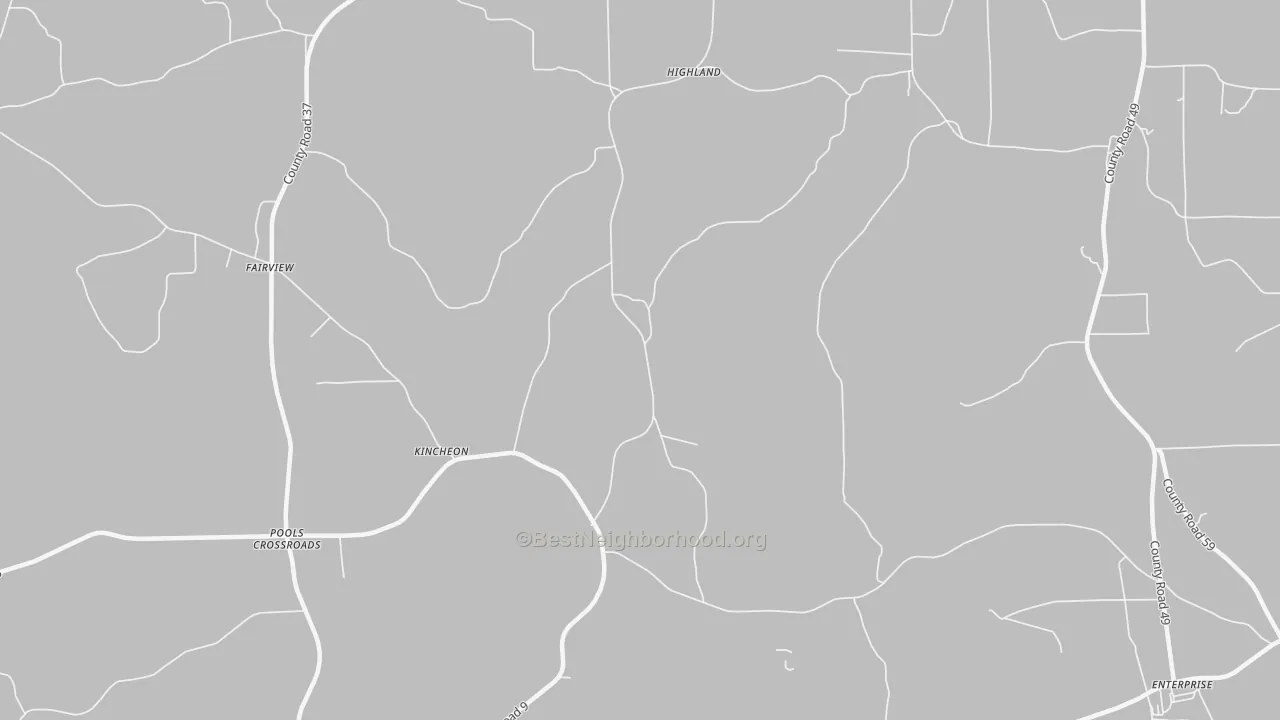 Transit Grade map of Kincheon, AL