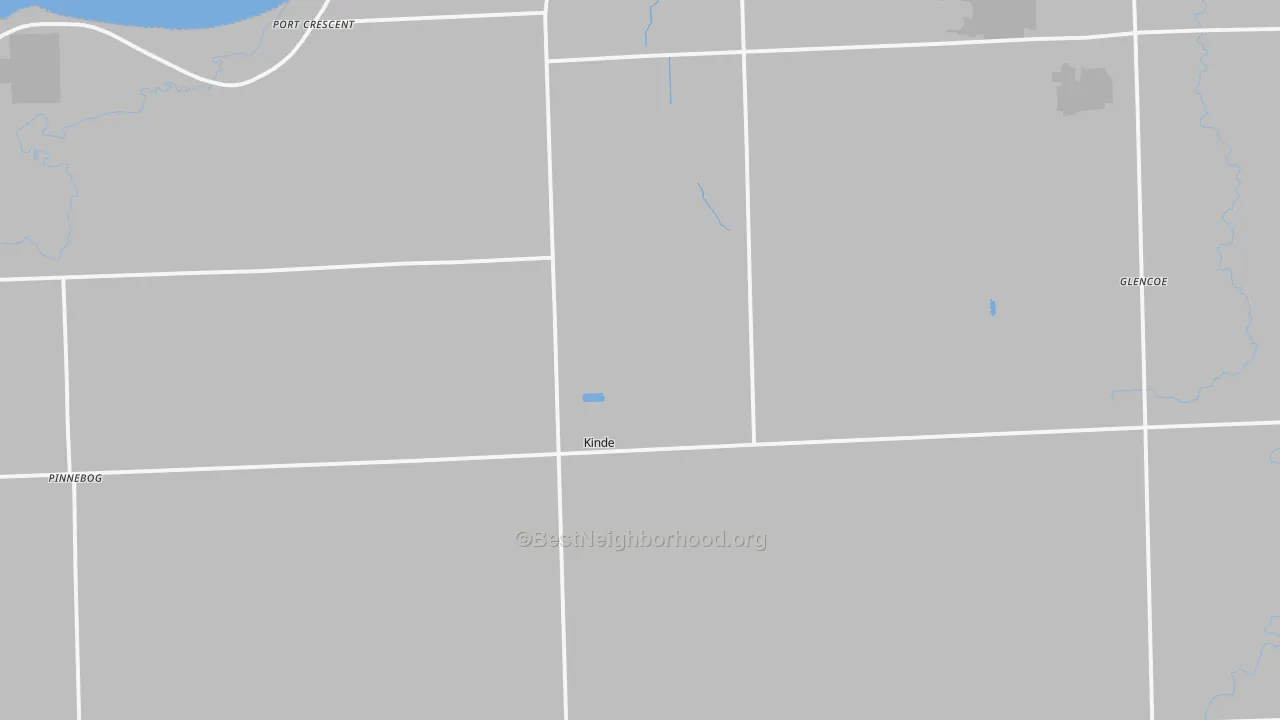 Transit Grade map of Kinde, MI