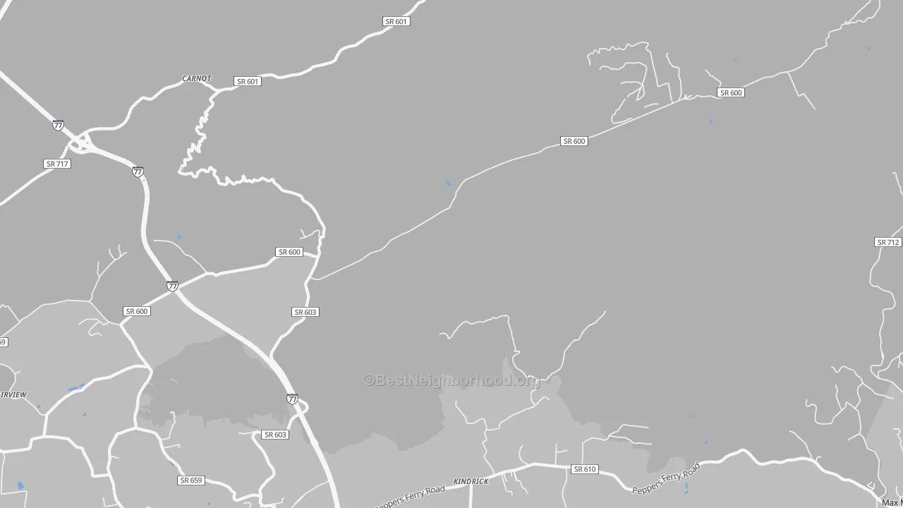 Transit Grade map of Kindrick, VA