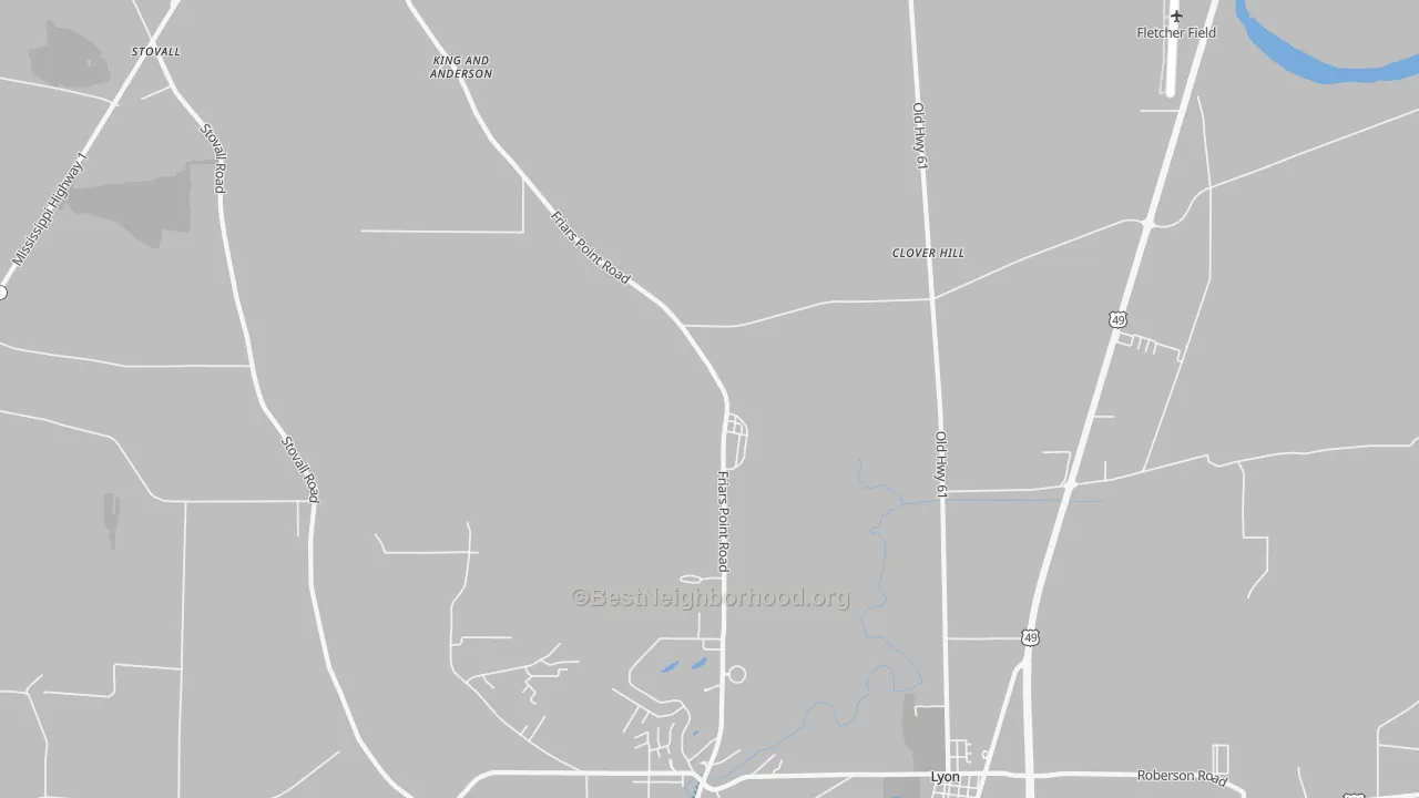 Transit Grade map of King and Anderson, MS