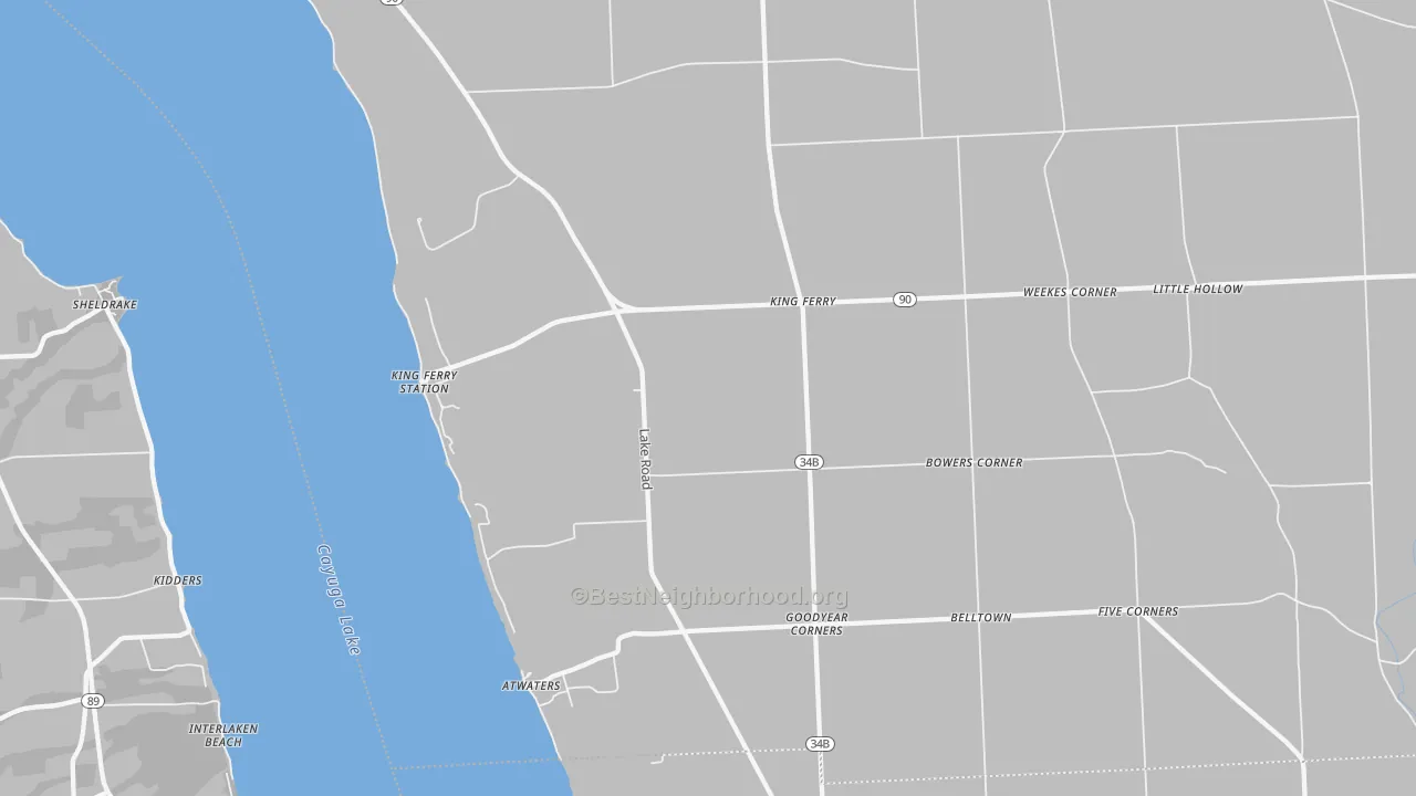 Transit Grade map of King Ferry, NY