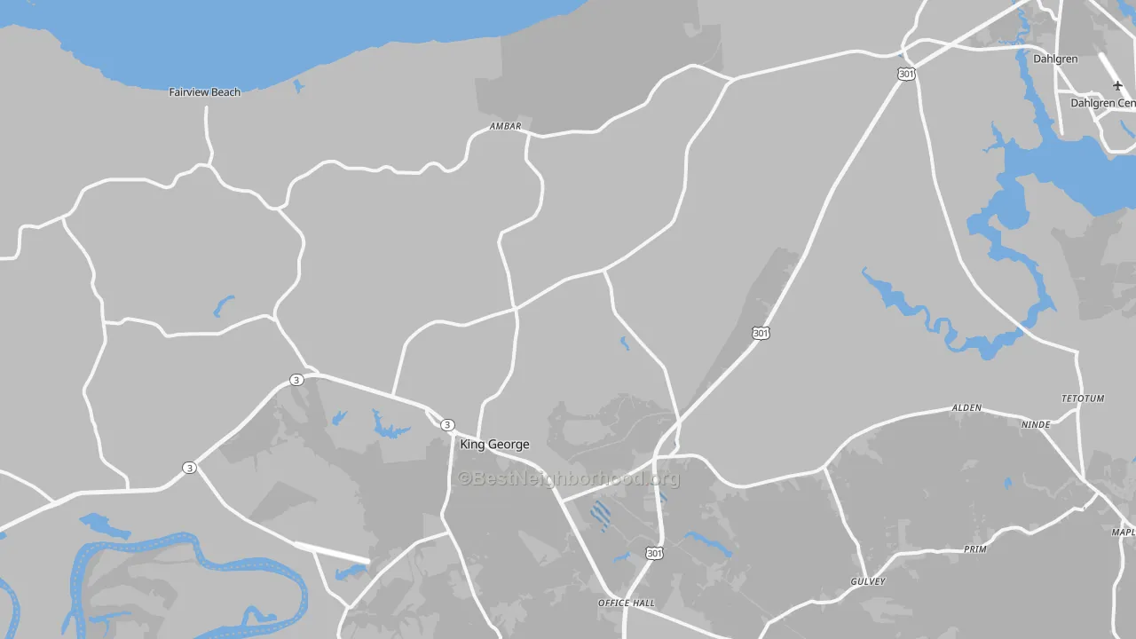 Transit Grade map of King George County, VA