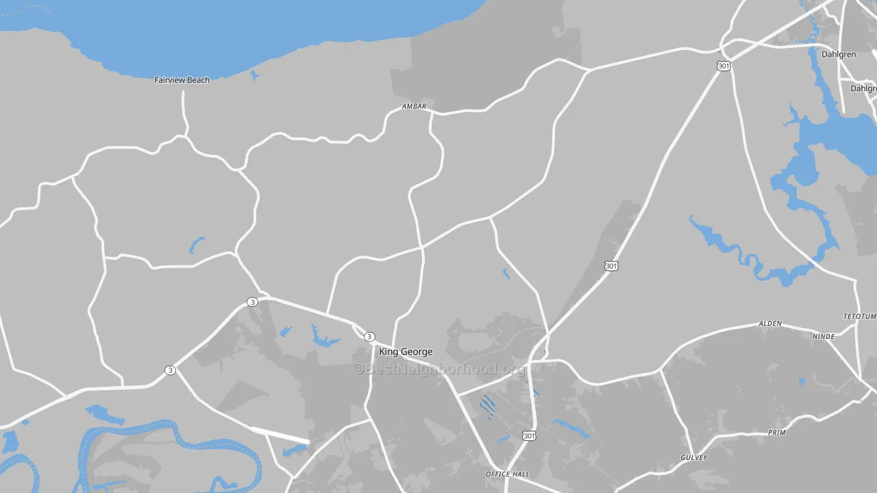 Transit Grade map of King George, VA