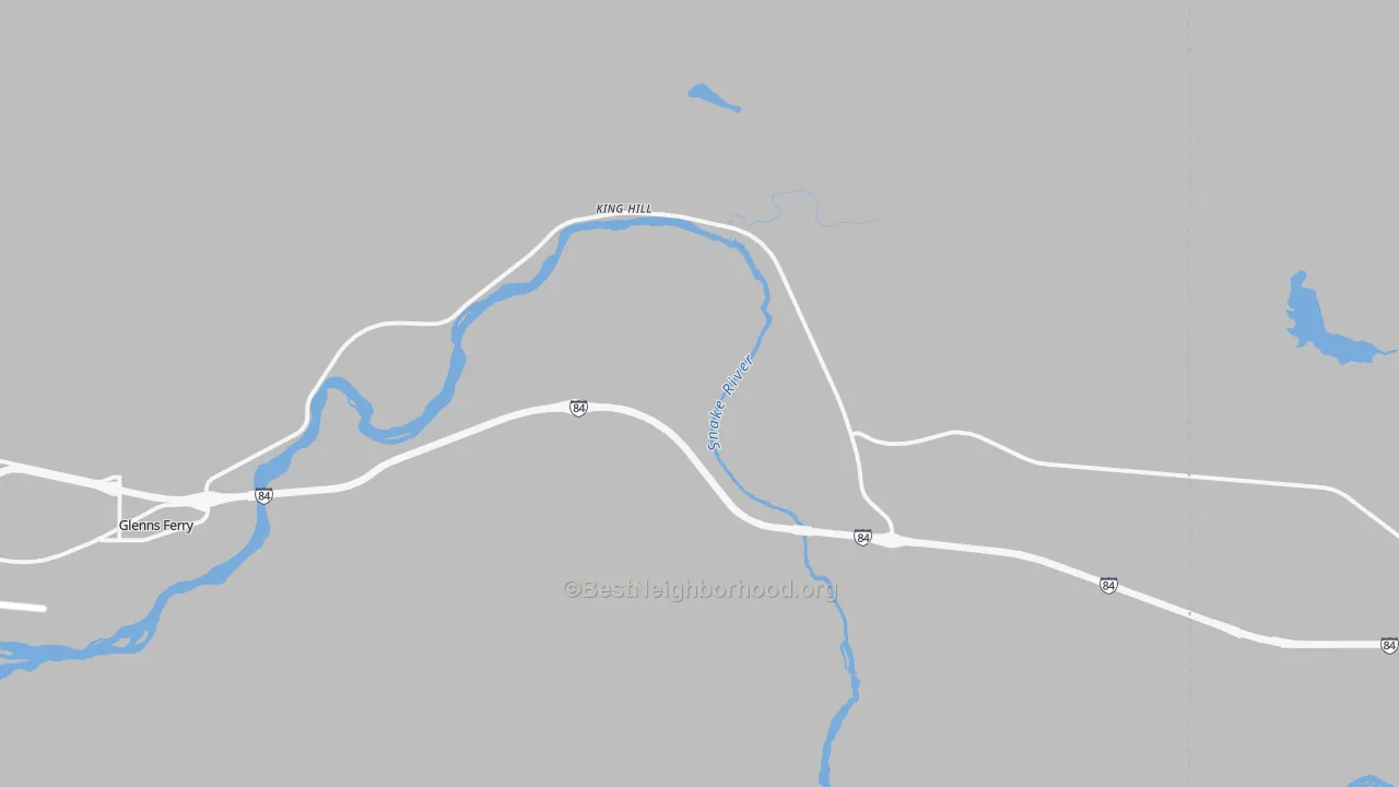 Transit Grade map of King Hill, ID