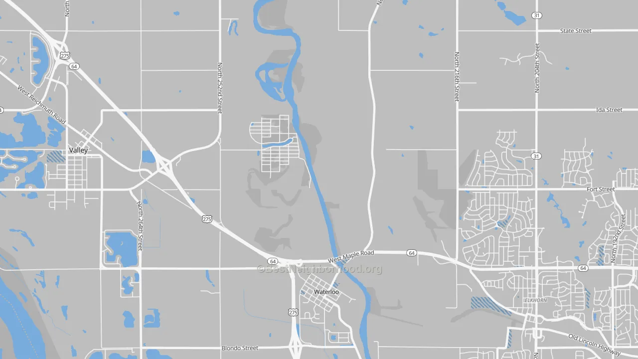 Transit Grade map of King Lake, NE