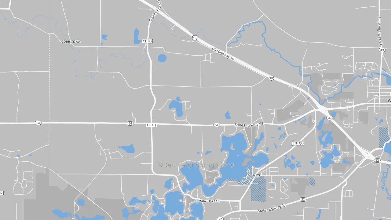 Transit Grade map of King, WI