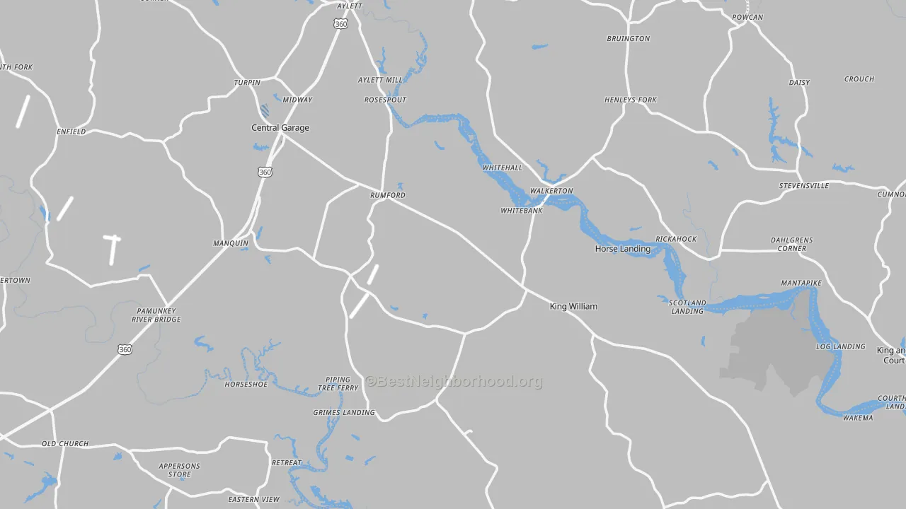 Transit Grade map of King William County, VA