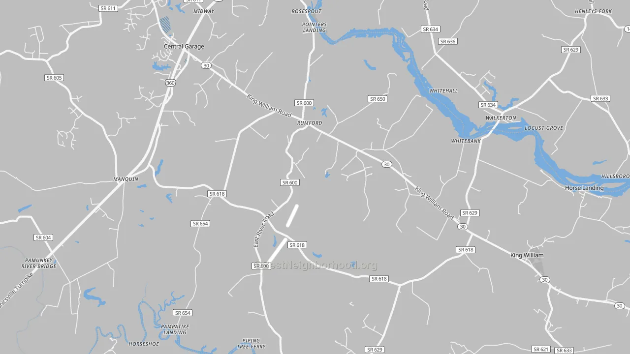 Transit Grade map of King William, VA