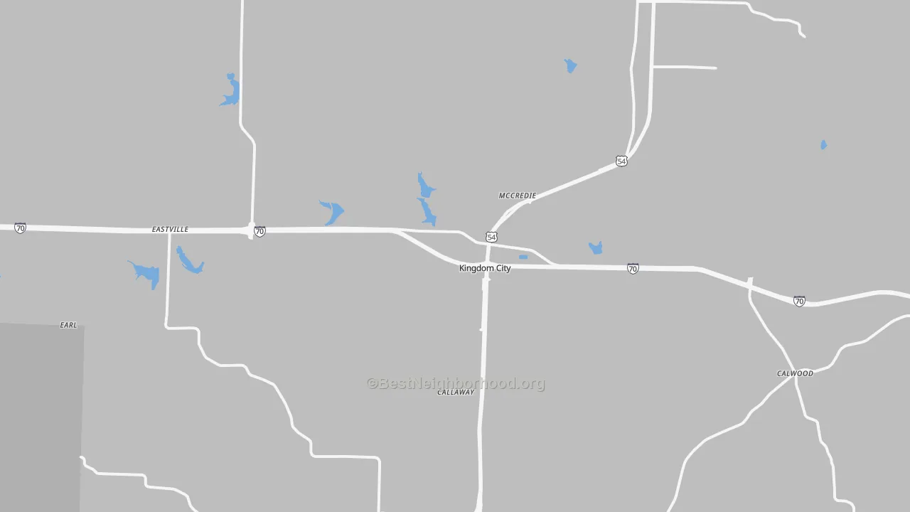 Transit Grade map of Kingdom City, MO