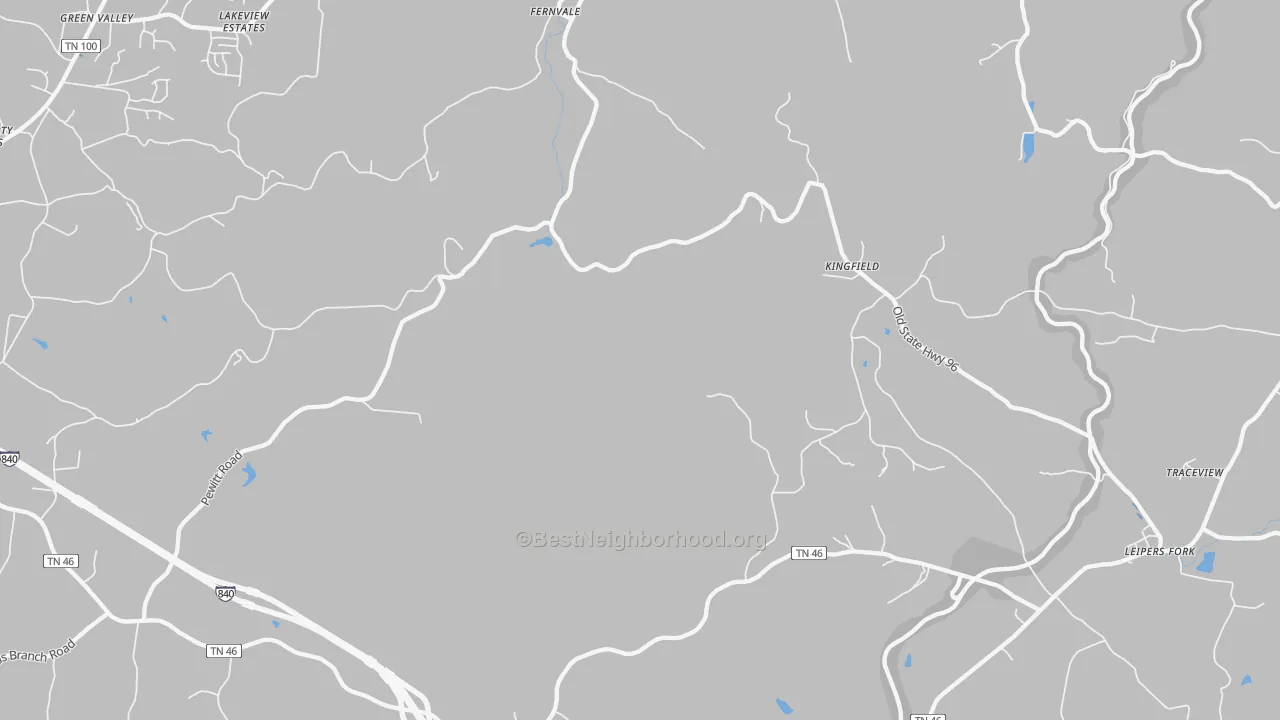 Transit Grade map of Kingfield, TN