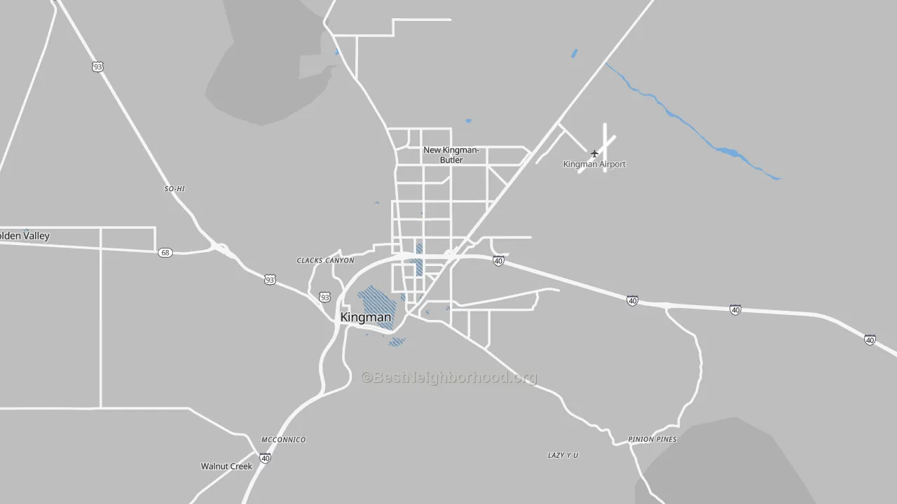 Transit Grade map of Kingman, AZ