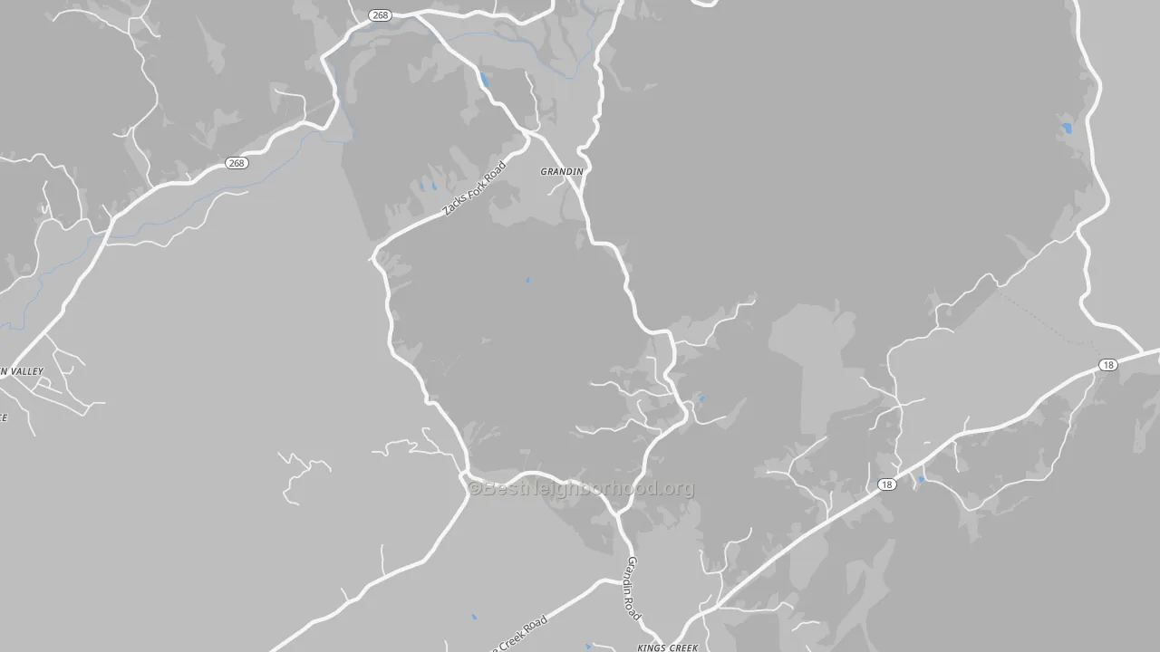 Transit Grade map of Kings Creek, NC