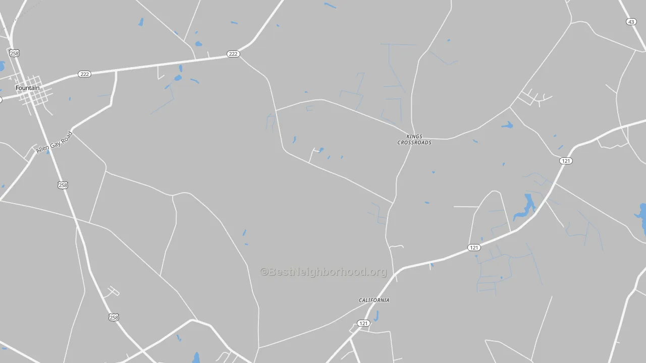 Transit Grade map of Kings Crossroads, NC