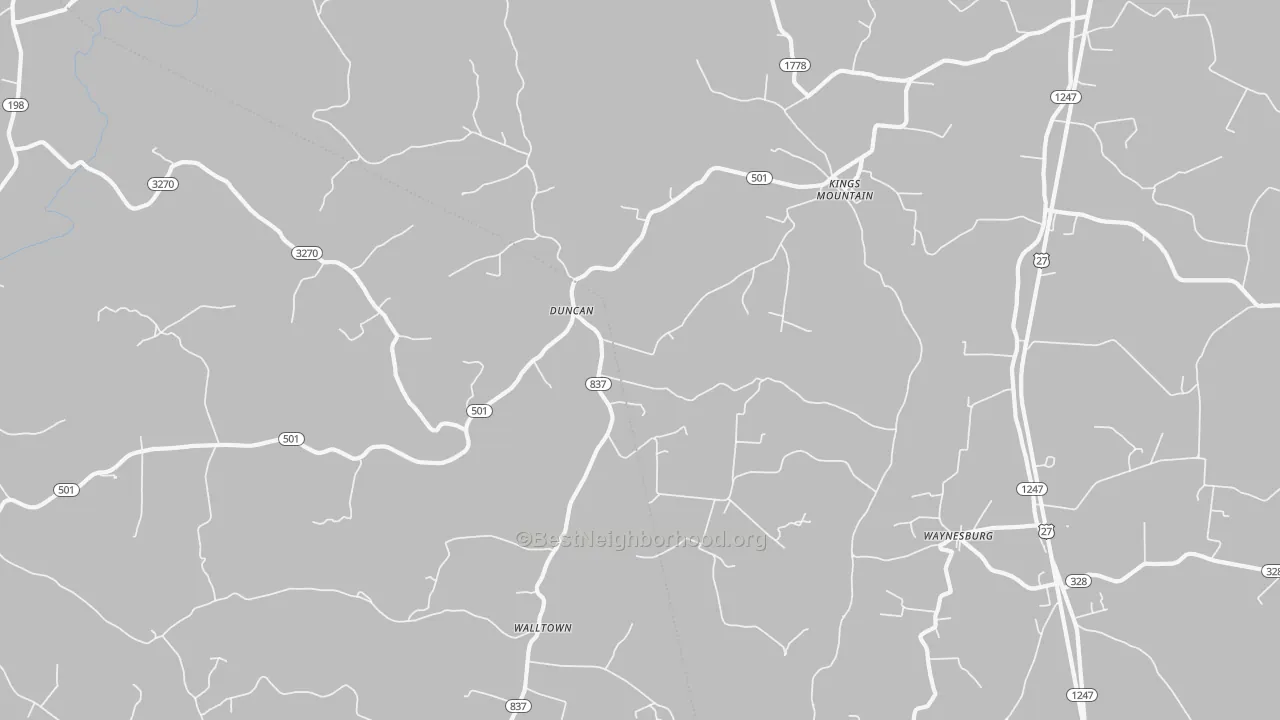 Transit Grade map of Kings Mountain, KY