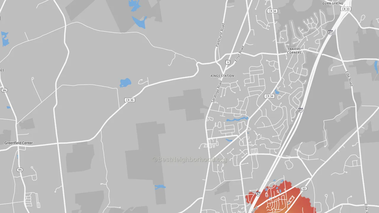 Transit Grade map of Kings Station, NY