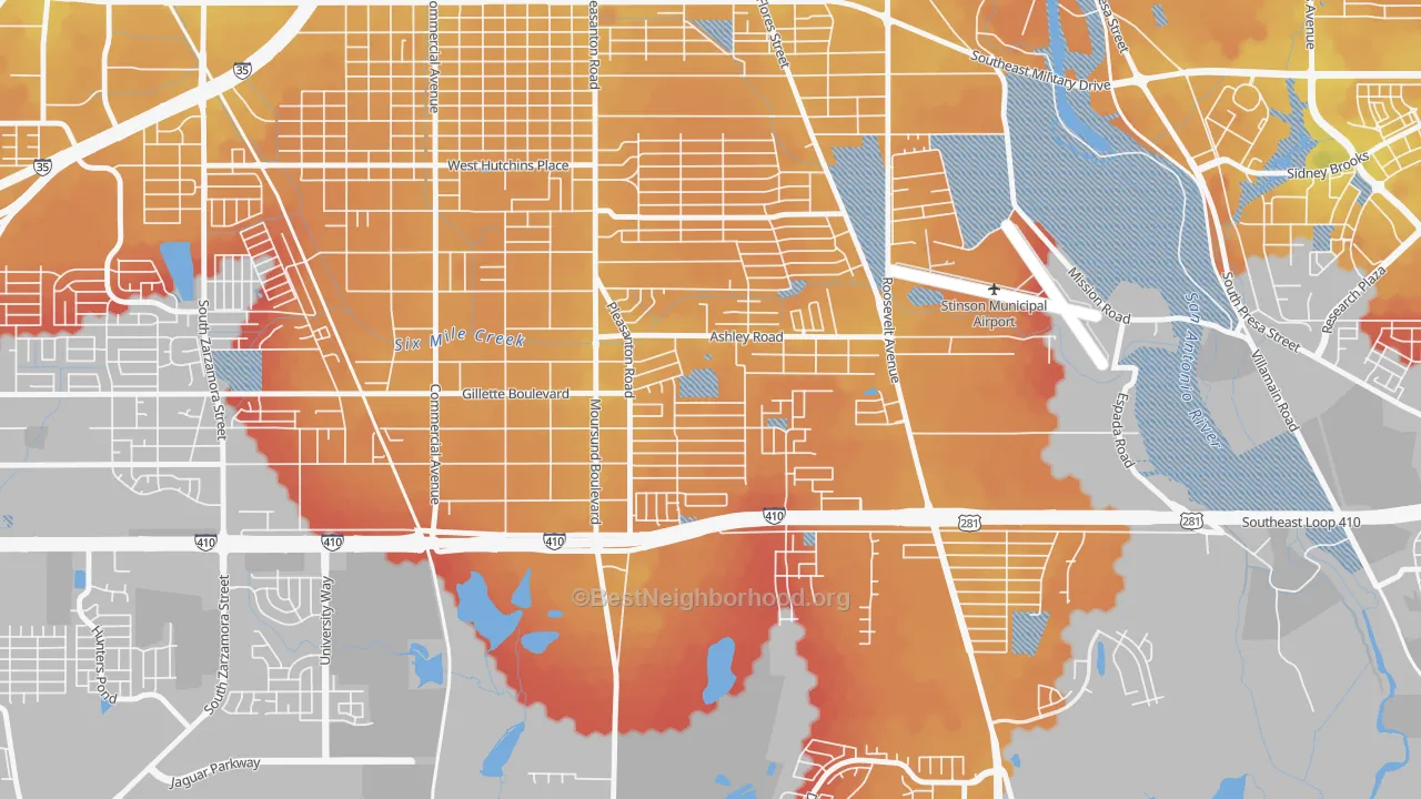 Transit Grade map of Kingsborough Ridge, San Antonio, TX