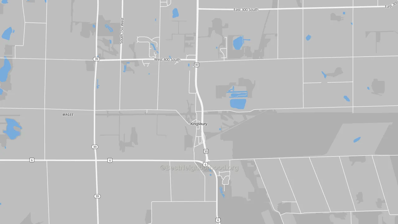 Transit Grade map of Kingsbury, IN