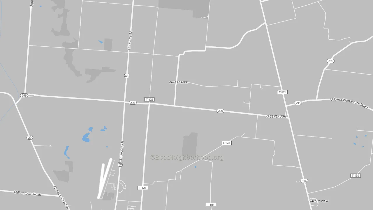 Transit Grade map of Kingscreek, OH