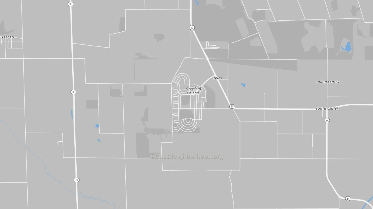 Transit Grade map of Kingsford Heights, IN