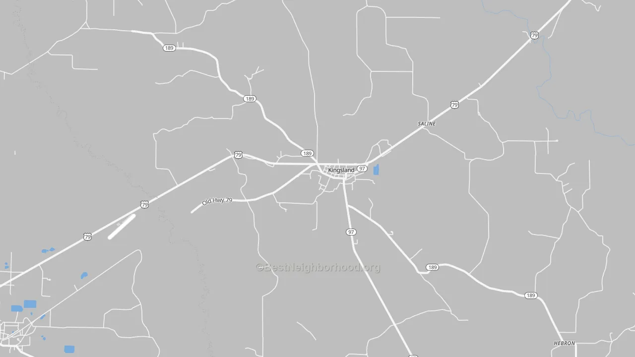 Transit Grade map of Kingsland, AR