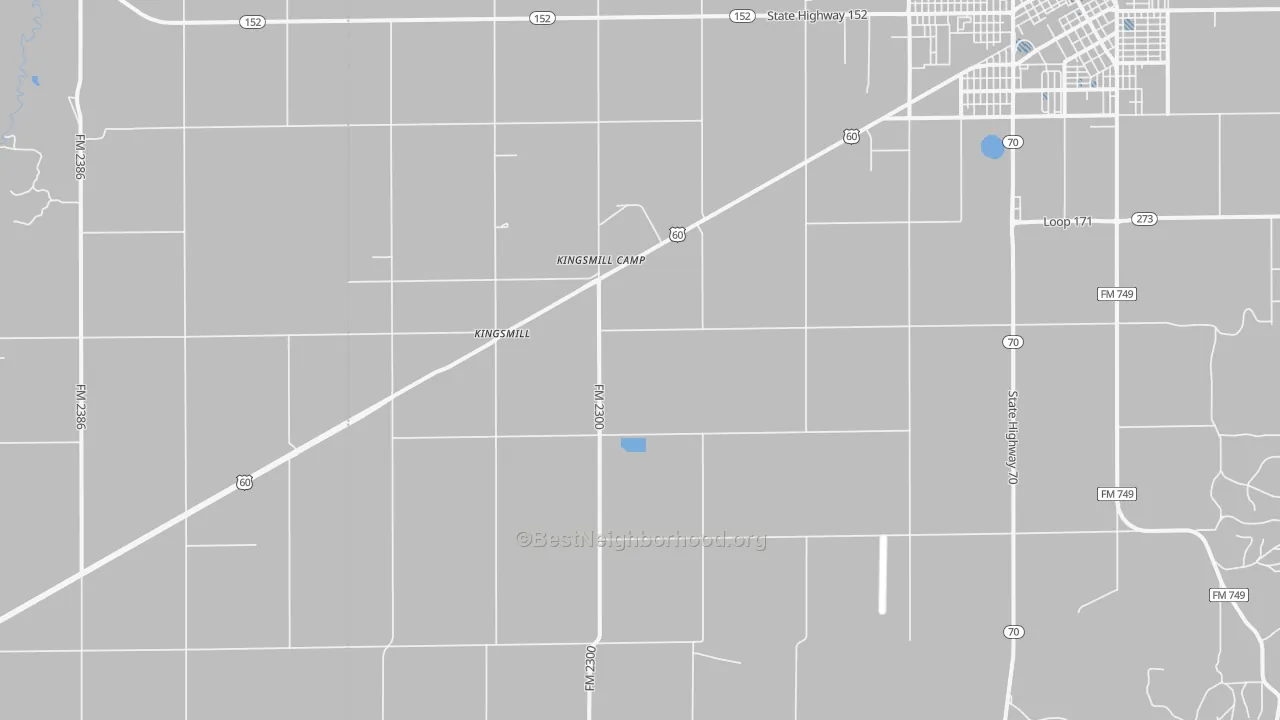 Transit Grade map of Kingsmill, TX