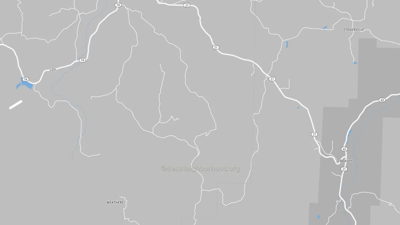 Transit Grade map of Kingston, AR