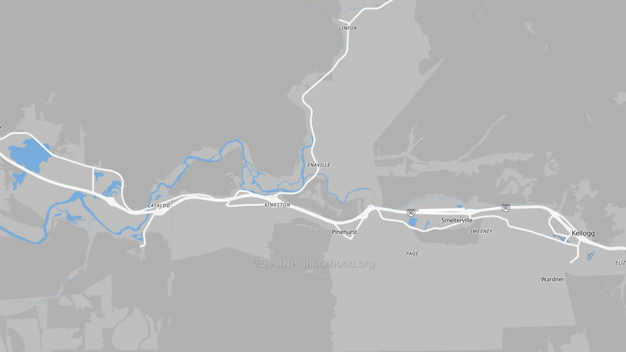 Transit Grade map of Kingston, ID
