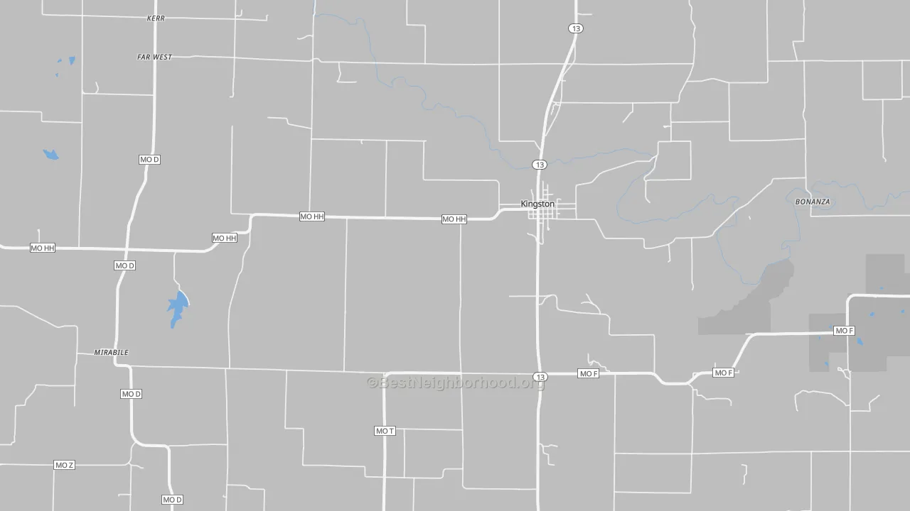 Transit Grade map of Kingston, MO