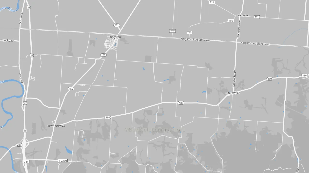Transit Grade map of Kingston, OH