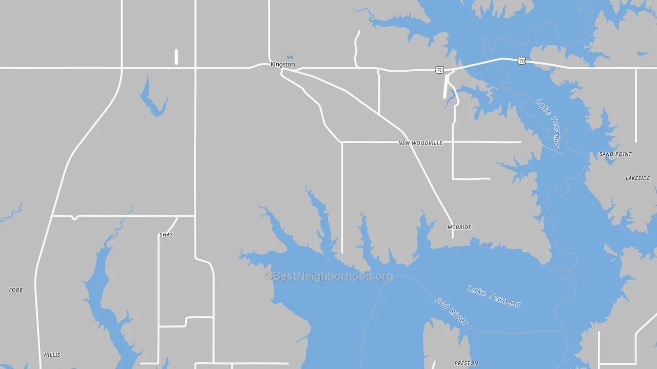 Transit Grade map of Kingston, OK