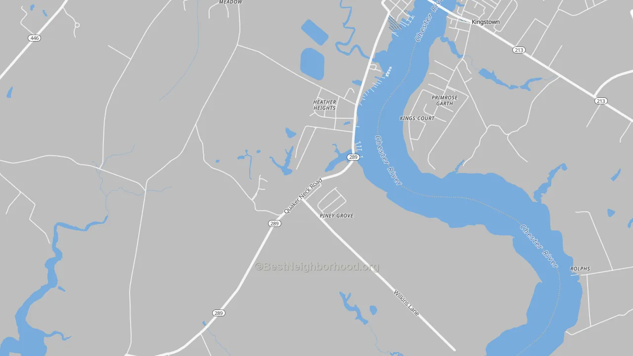 Transit Grade map of Kingstown, MD