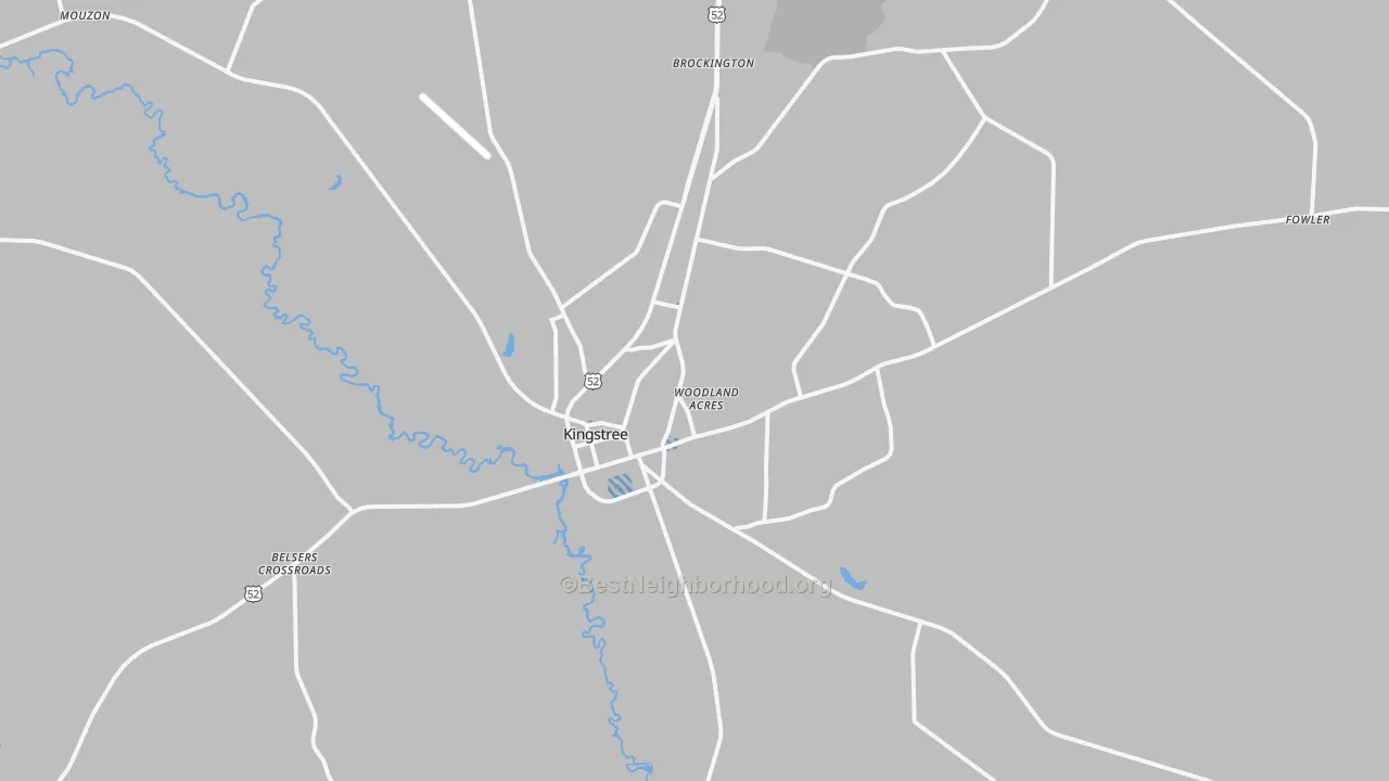 Transit Grade map of Kingstree, SC
