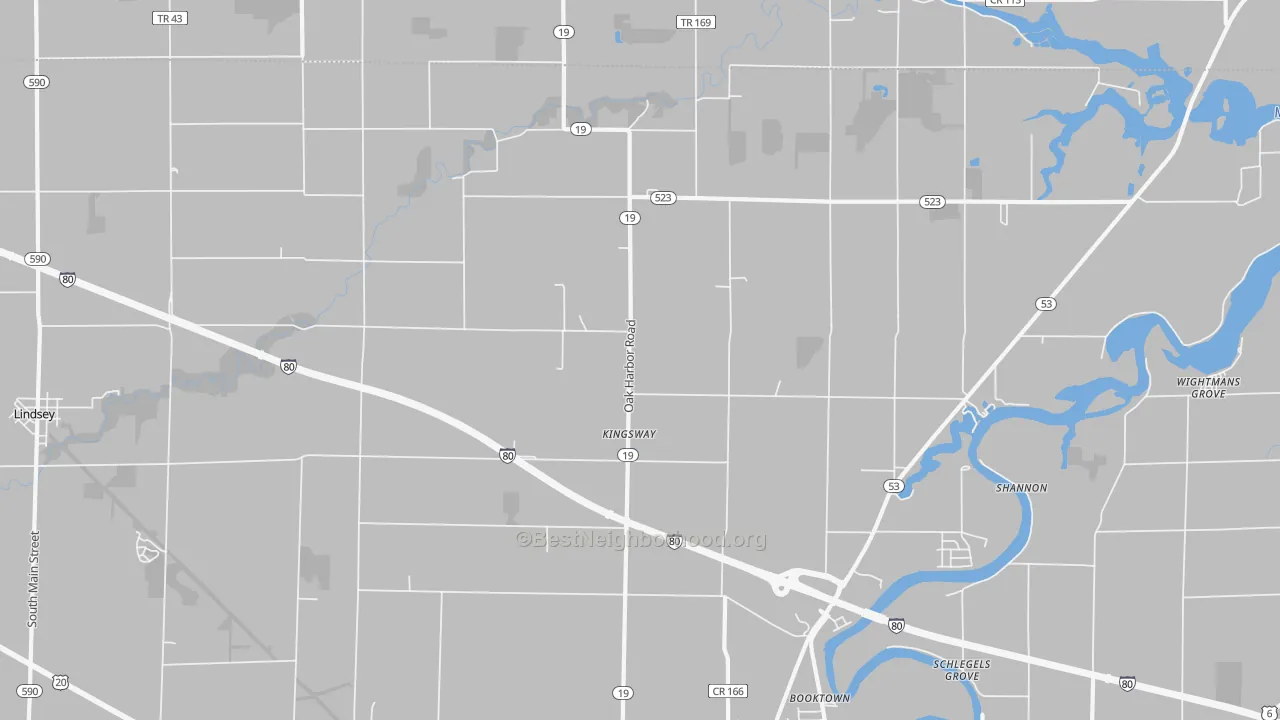 Transit Grade map of Kingsway, OH