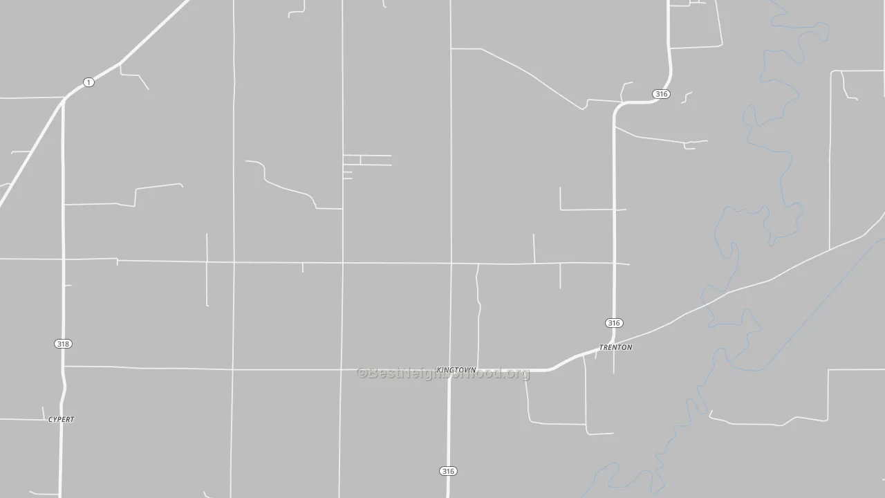 Transit Grade map of Kingtown, AR