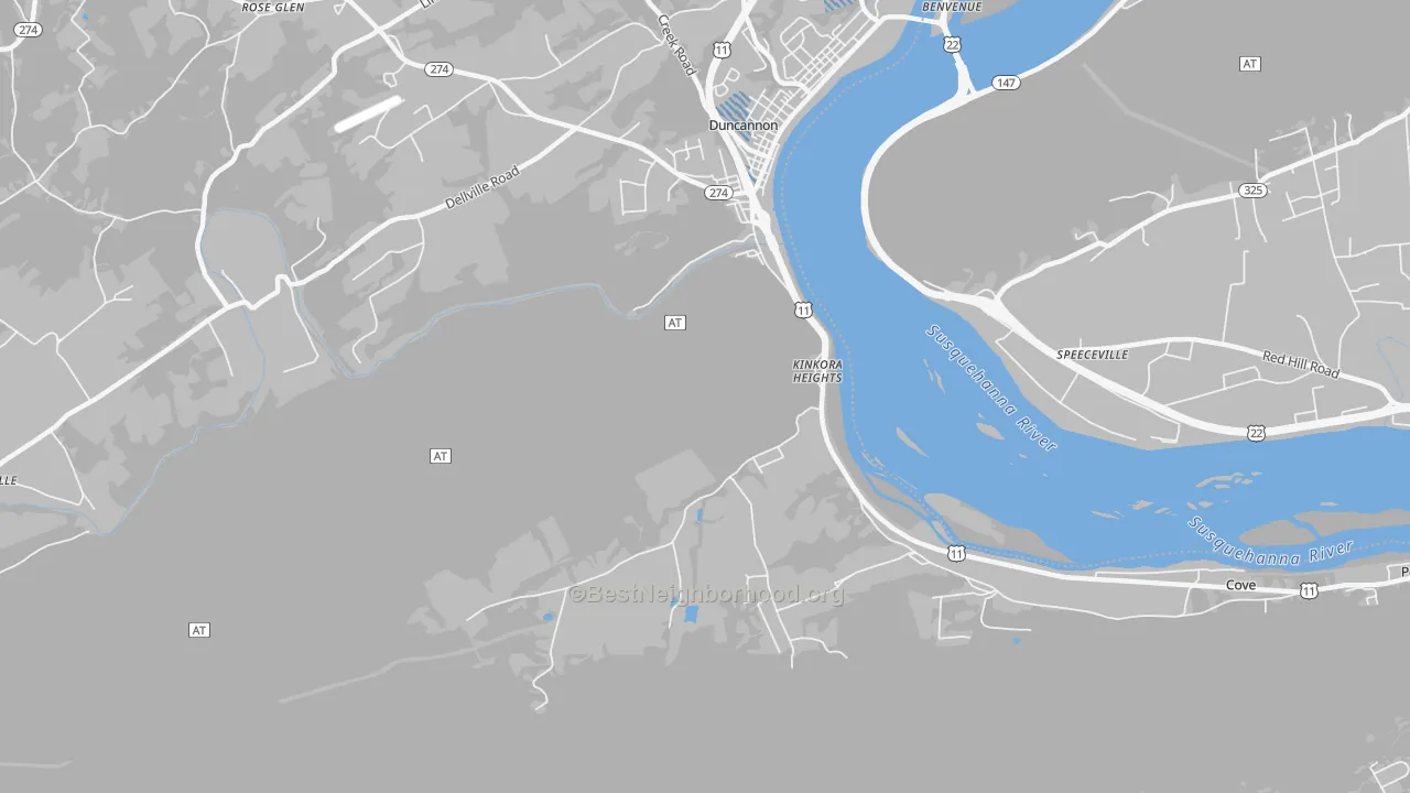 Transit Grade map of Kinkora Heights, PA