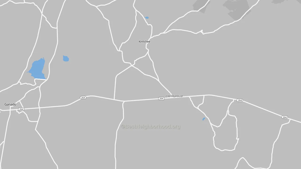 Transit Grade map of Kinlichee, AZ