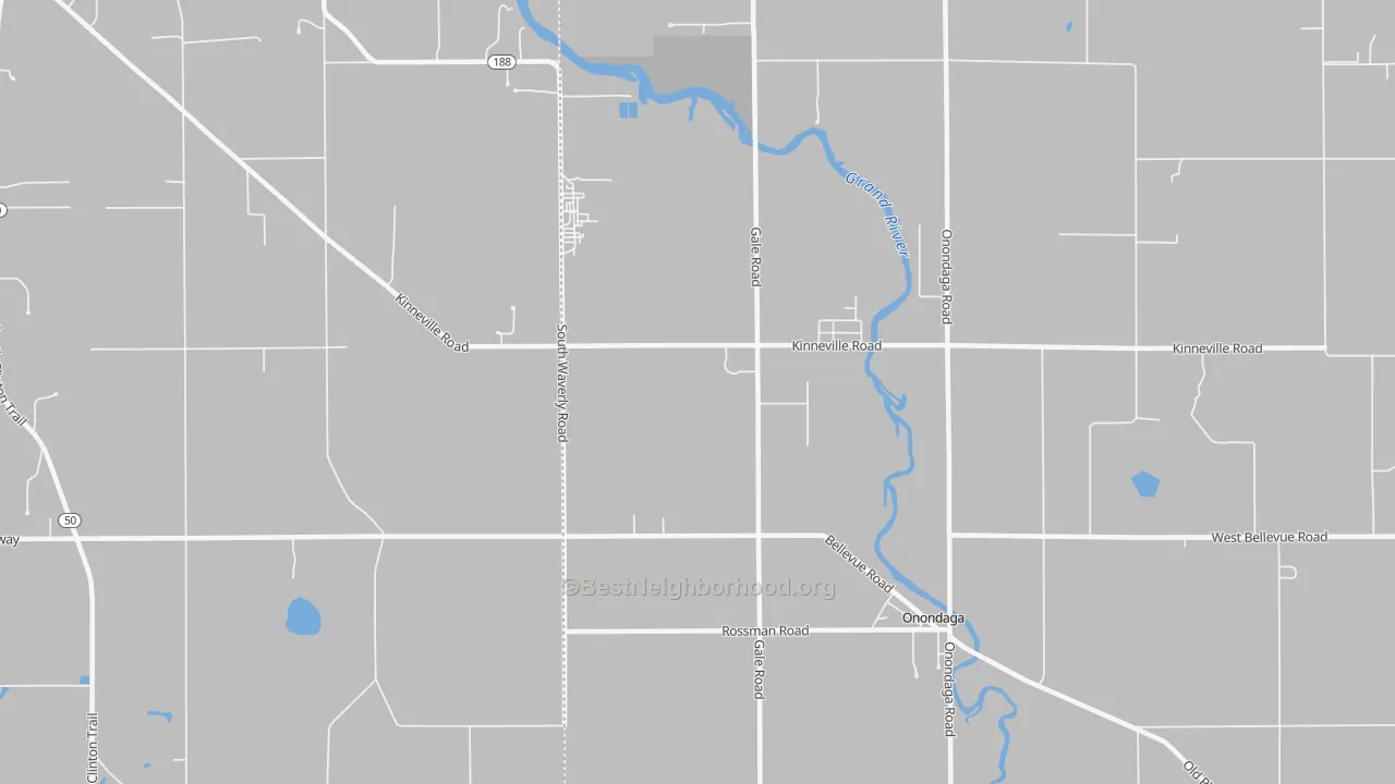 Transit Grade map of Kinneville, MI