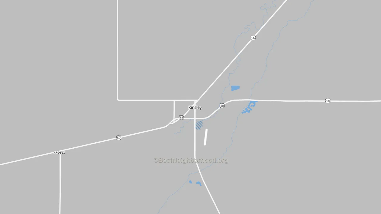 Transit Grade map of Kinsley, KS