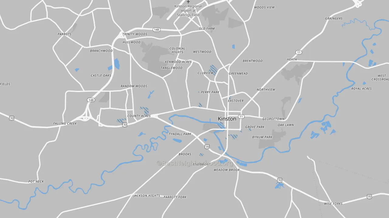 Transit Grade map of Kinston, NC