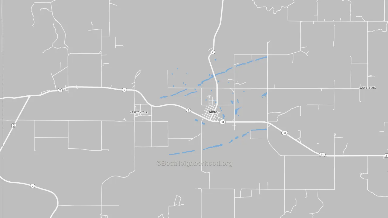 Transit Grade map of Kinta, OK