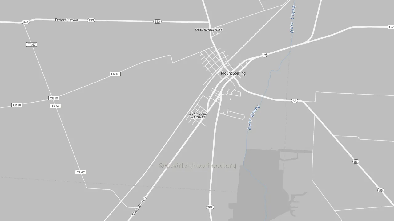 Transit Grade map of Kiousville, OH