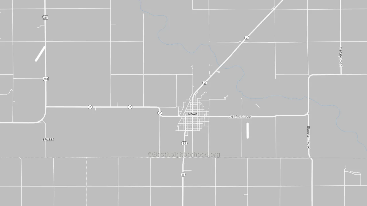 Transit Grade map of Kiowa, KS