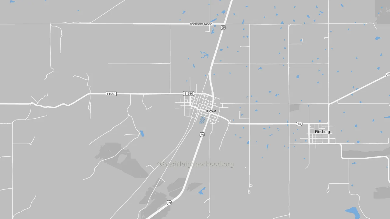 Transit Grade map of Kiowa, OK