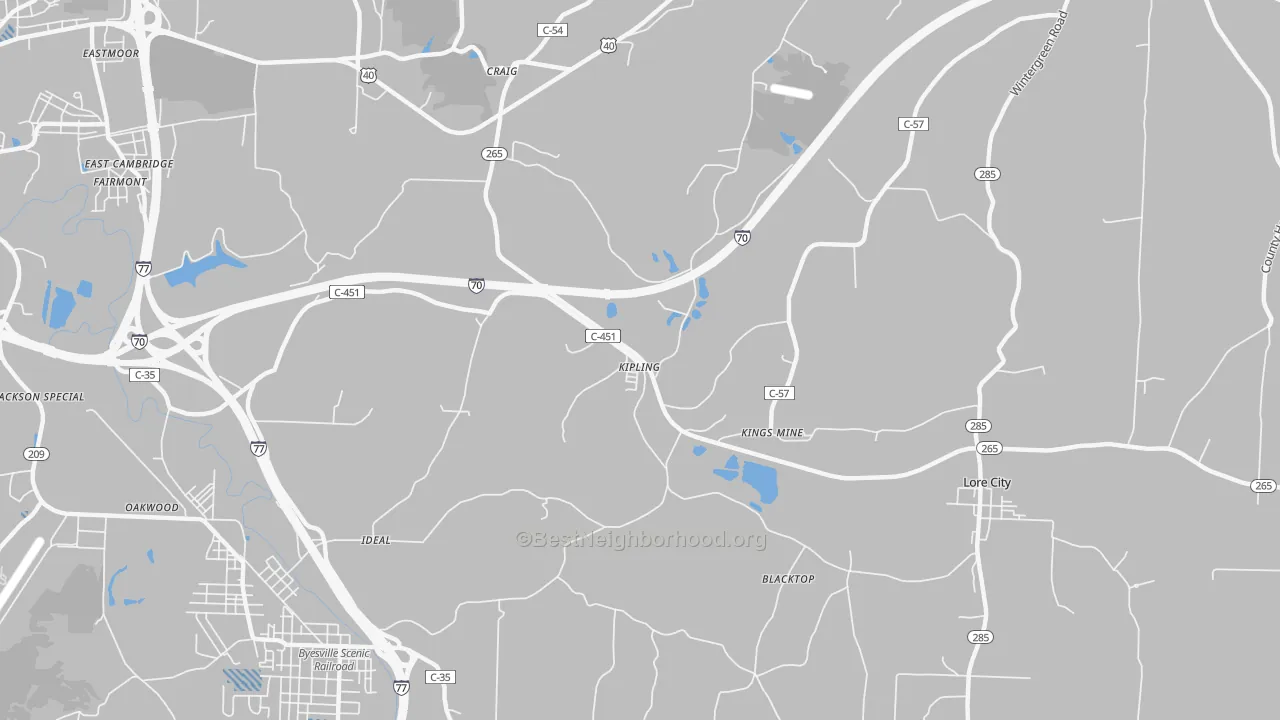 Transit Grade map of Kipling, OH