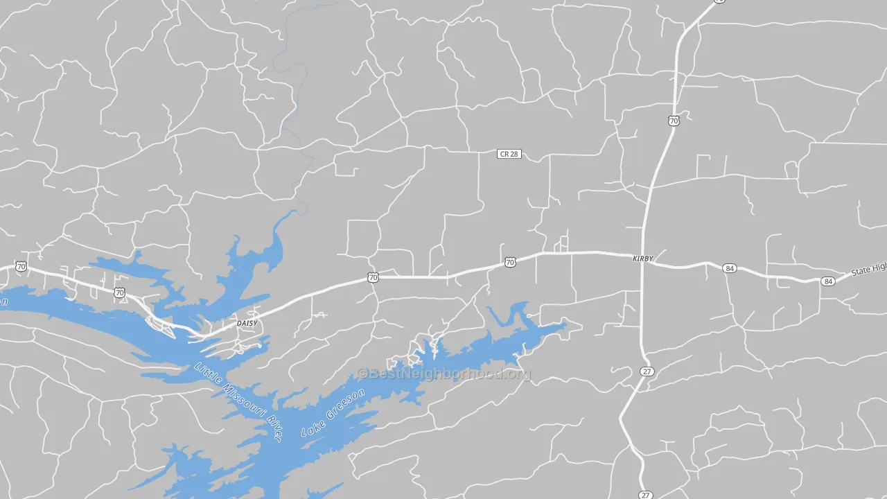 Transit Grade map of Kirby, AR