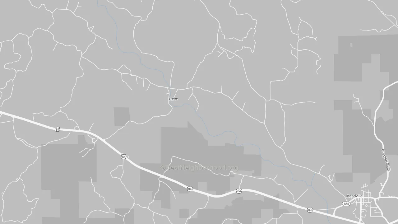 Transit Grade map of Kirby, MS
