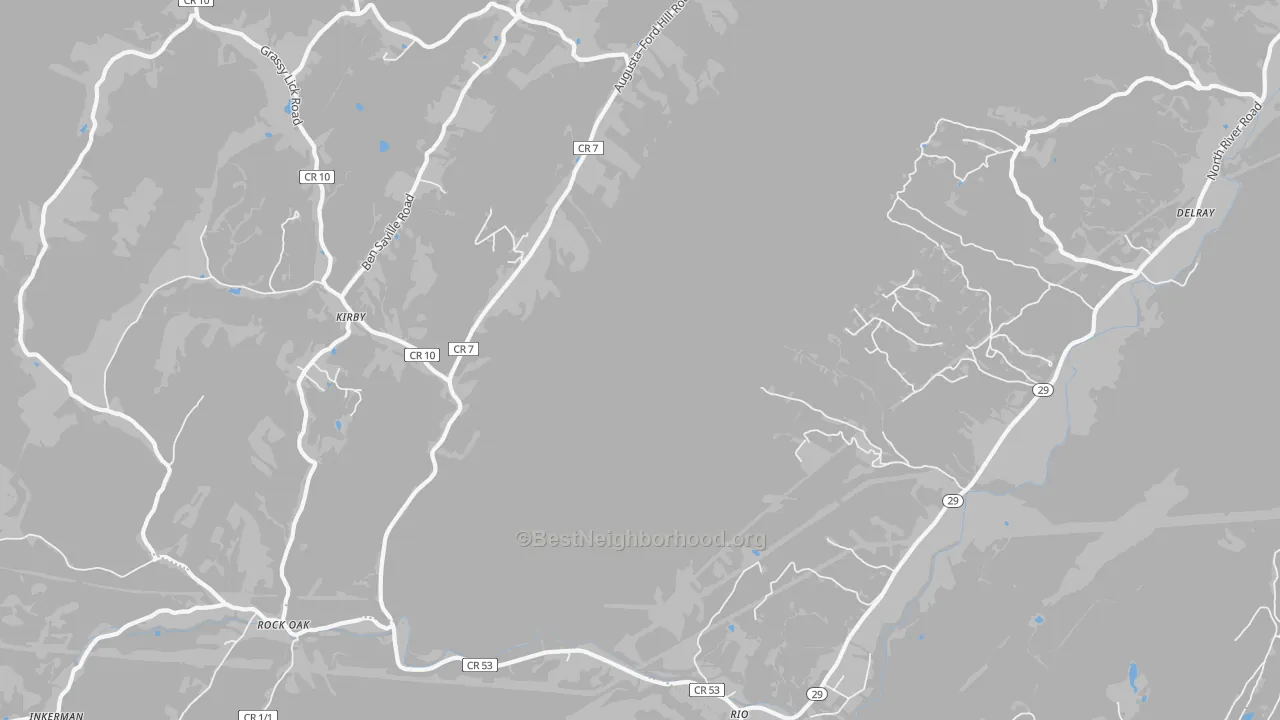 Transit Grade map of Kirby, WV