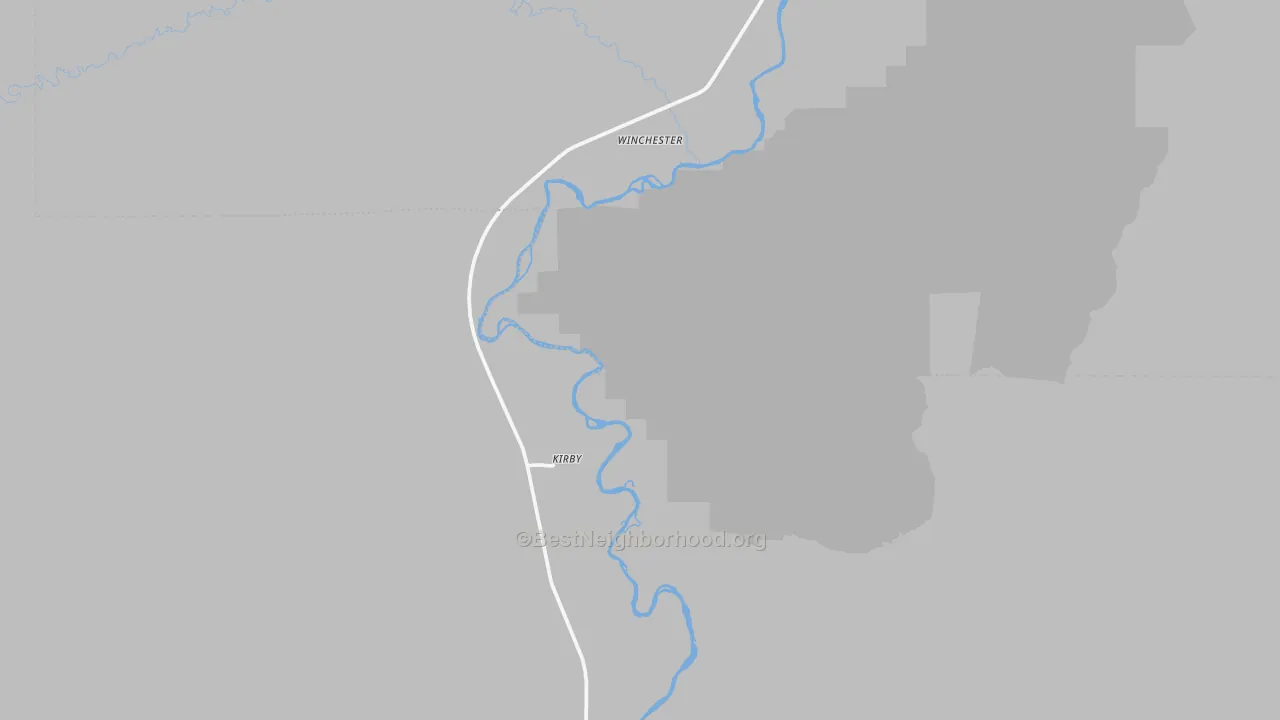 Transit Grade map of Kirby, WY