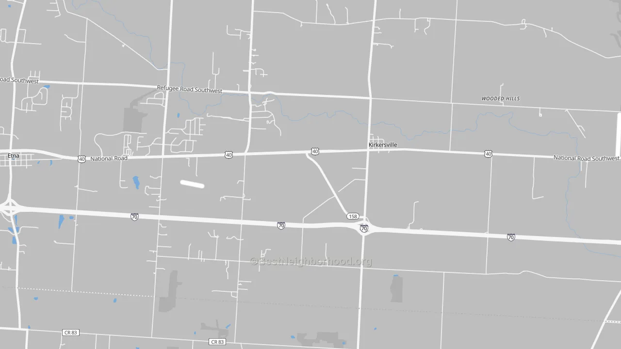 Transit Grade map of Kirkersville, OH