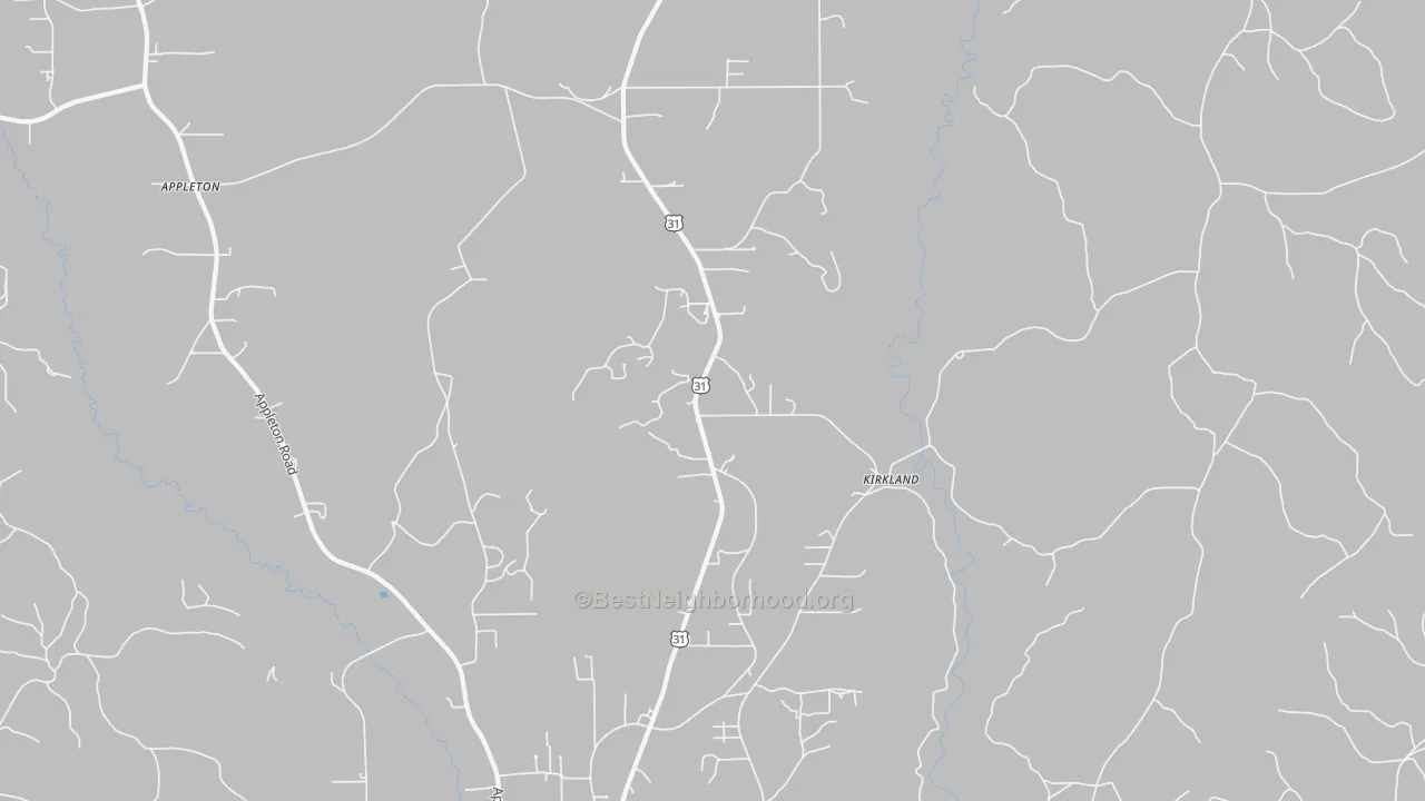 Transit Grade map of Kirkland, AL